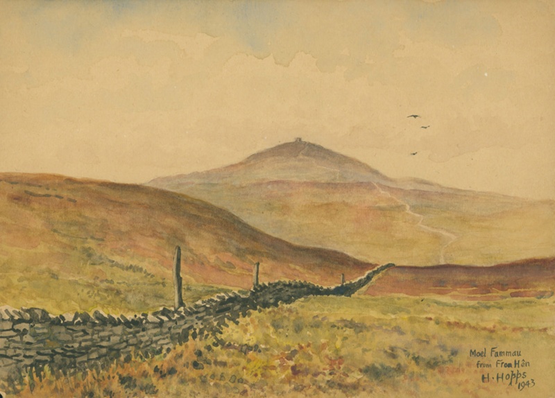 Moel Fammau from Fron Hên 1943; Hopps, Harold; BIKGM.W413