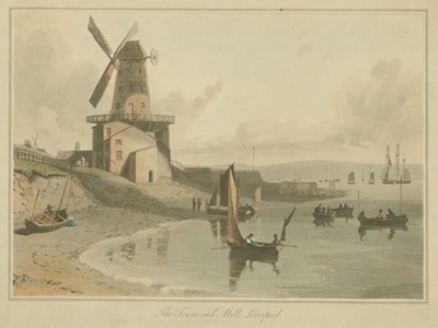 The Towns-end Mill, Liverpool 1815; Daniell, William; BIKGM.W615