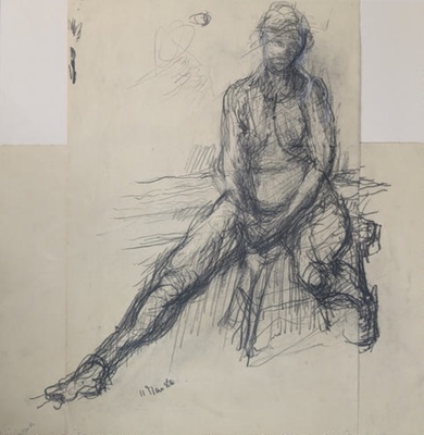 Seated Nude; Horsfield, Nicholas (1917-2005); 1980; BIKGM.9007