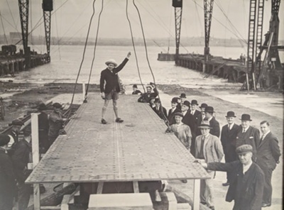 HMS 'Ark Royal' (v.1012) - Laying of First Keel Plate; Unknown; BIKGM.8144