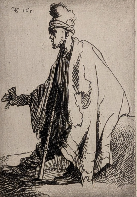 The Leper; Rembrandt, van Rijn (1606-1669) (reproduction of); BIKGM.9155