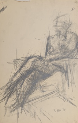 Seated Nude, Legs Crossed; Horsfield, Nicholas (1917-2005); 1978; BIKGM.8913