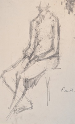 Seated Nude; Horsfield, Nicholas (1917-2005); c. 1958; BIKGM.8999