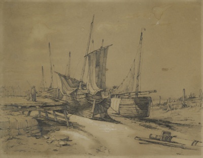 Fishing Boats Ashore; BIKGM.166e