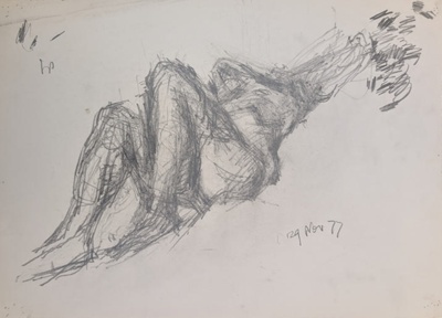 Reclining Nude; Horsfield, Nicholas (1917-2005); 1977; BIKGM.8909