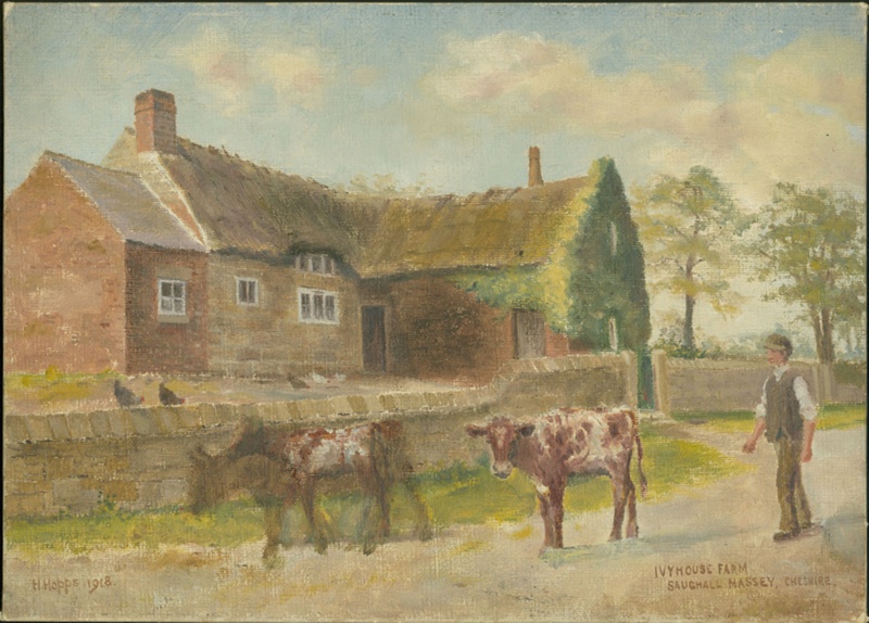 Ivy House Farm, Saughall Massey 1918; Hopps, Harold; BIKGM.W339