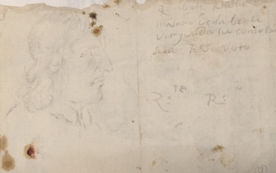 Sketch of a Man's Head ; BIKGM.6256