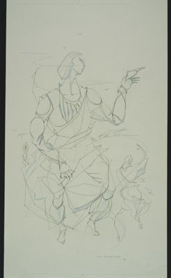 Figures and Birds; Rosenvinge, Olaf (1913-2004); 1981; BIKGM.8800