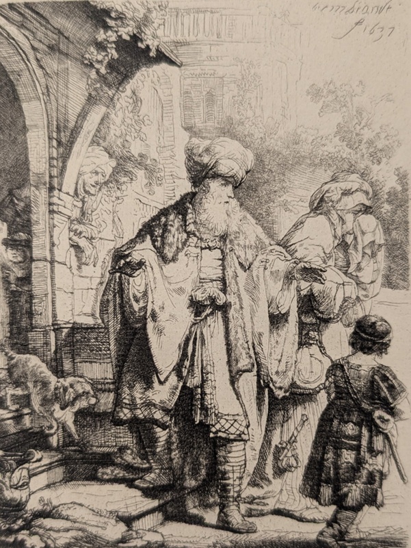 Abraham Casting Out Hagar and Ishmael; Rembrandt, van Rijn (1606-1669) (reproduction of); BIKGM.9162