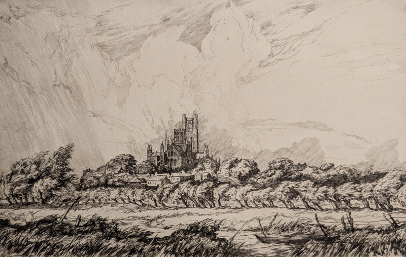 Ely from the Meadows; Robins, William Palmer (1882-1959); 1946; BIKGM.9271