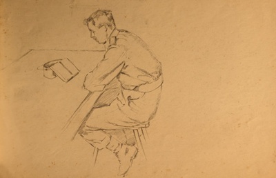 Portrait of Seated Man ; Burke, Thomas (1906-1945); 1941-1945; BIKGM.7343.74