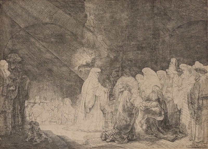 The Presentation in the Vaulted Temple; Rembrandt, van Rijn (1606-1669) (attributed to); c. 1639; BIKGM.2594