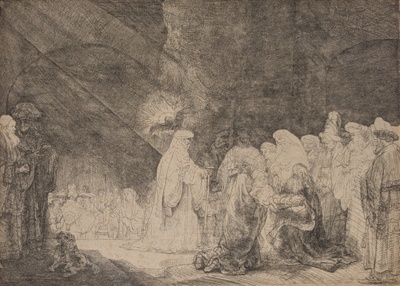The Presentation in the Vaulted Temple; Rembrandt, van Rijn (1606-1669) (attributed to); c. 1639; BIKGM.2594