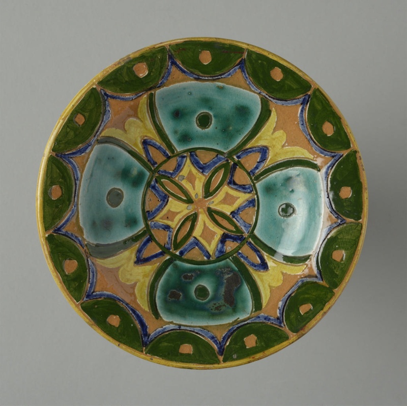 dish; Della Robbia Pottery; BIKGM.8235