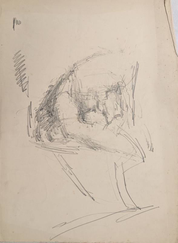 Seated Nude Facing to the Side; Horsfield, Nicholas (1917-2005); 1977; BIKGM.8985.1