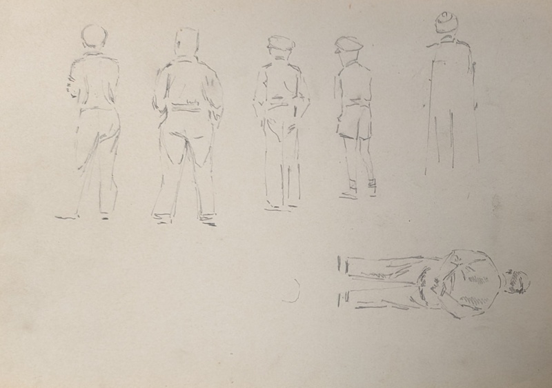 Sketch Design of Military Subjects; Burke, Thomas; 1941-1945; BIKGM.7343.30