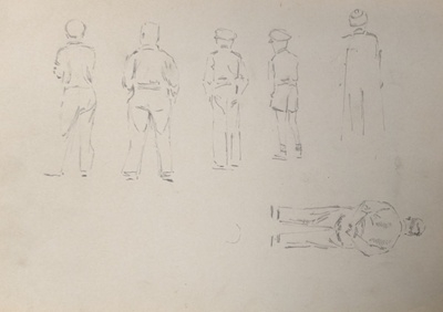 Sketch Design of Military Subjects; Burke, Thomas; 1941-1945; BIKGM.7343.30