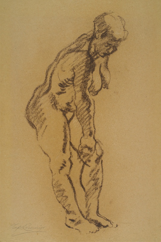 Female Nude Leaning Forward; Rosenvinge, Olaf (1913-2004); BIKGM.8825