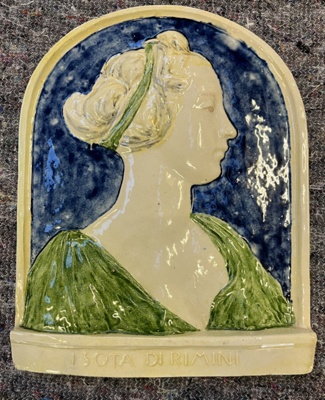 plaque; Della Robbia Pottery (active 1894-1906); BIKGM.L49