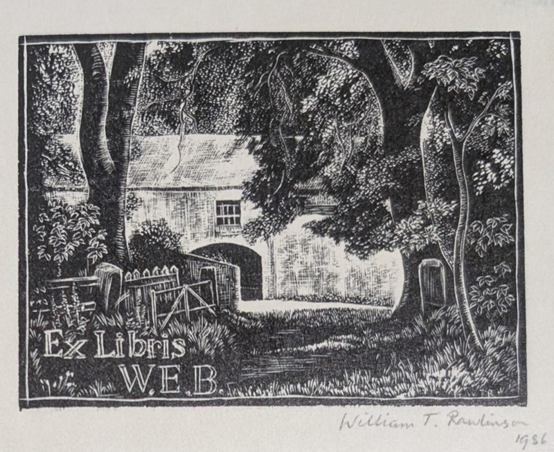 Ex Libris W.E.B.; Rawlinson, William Thomas (1912-1993); 1986; WR.76