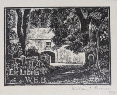 Ex Libris W.E.B.; Rawlinson, William Thomas (1912-1993); 1986; WR.76