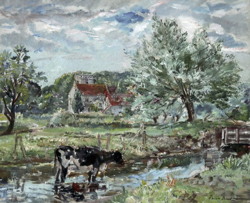 Stapleford Church; Prout, Margaret Fisher (1875-1963); 1950; BIKGM.3030