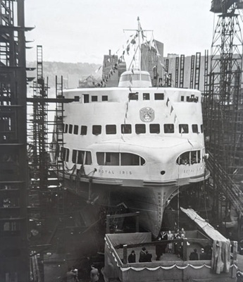 Launching of the Royal Iris, Glasgow, Built 1951; Unknown; BIKGM.W719