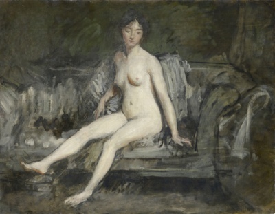 Nude Seated on a Sofa; Steer, Philip Wilson (1860-1942); c. 1896-1898; BIKGM.8166