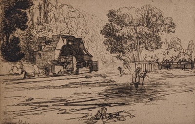 Iffley Mill 1870; Haden, Francis Seymour (1818-1910); BIKGM.214