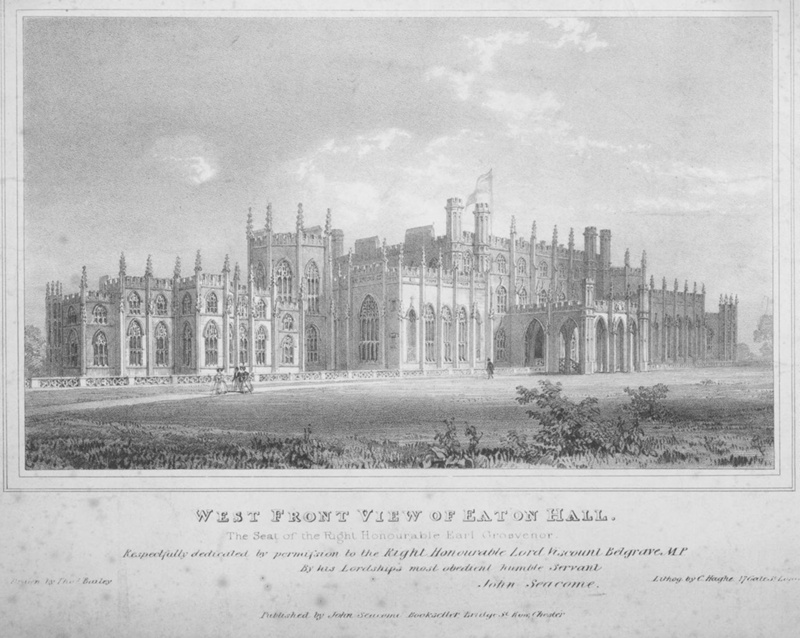 West Front View of Eaton Hall; Bailey, Thos; BIKGM.7710