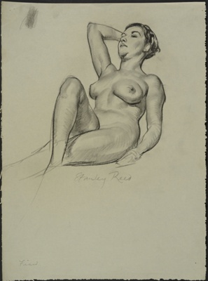 Study of a Nude Woman Reclining; Reed, Stanley; BIKGM.5643