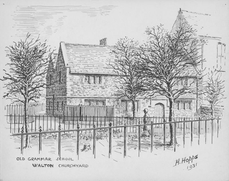 Old Grammar School, Walton Churchyard 1931; Hopps, Harold; BIKGM.W313