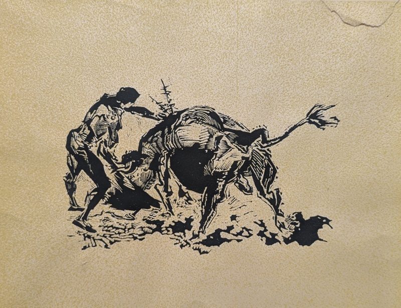 Bull Fight 4; Hermes, Gertrude (1901-1983); 1953; BIKGM.9101