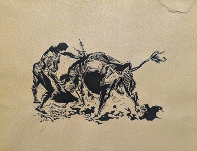 Bull Fight 4; Hermes, Gertrude (1901-1983); 1953; BIKGM.9101