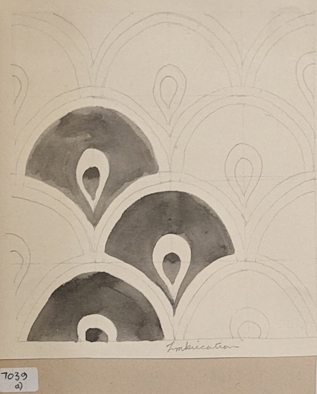 Study of Ravenna Pattern ; Richards, Albert; c. 1937; BIKGM.7039.1