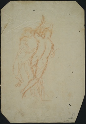 Nude Man Attacking Nude Woman; BIKGM.6363