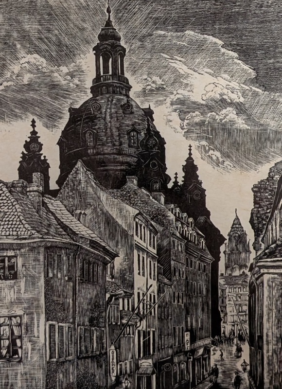 Die Frauenkirche Dresden, Dresden, E. Germany; Rawlinson, William Thomas (1912-1993); 1985; WR.36