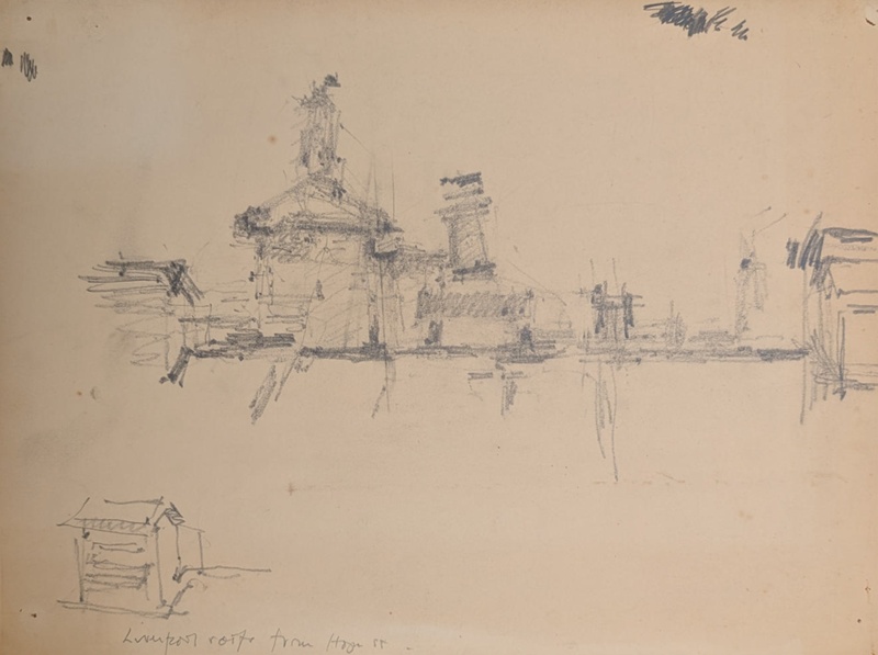 Liverpool Roofs from Hope St; Horsfield, Nicholas (1917-2005); BIKGM.8886
