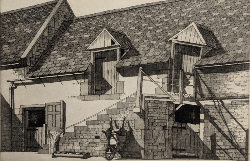 A Cotswold Barn - Ebrington Hill; Taylor, Albert (1918-1987); BIKGM.9236