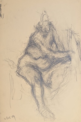 Seated Nude; Horsfield, Nicholas (1917-2005); 1989; BIKGM.8926