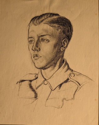 Portrait of Military Man; Burke, Thomas (1906-1945); 1941-1945; BIKGM.7343.75