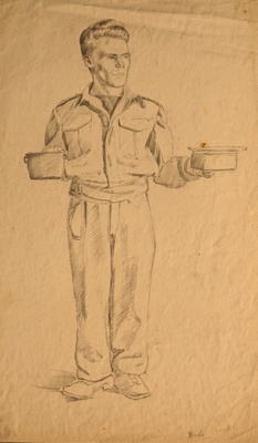 Portrait of Military Man; Burke, Thomas (1906-1945); 1942; BIKGM.7343.69
