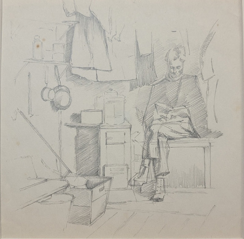 Seated Man in Camp Kitchen; Burke, Thomas; 1941-1945; BIKGM.7343.68