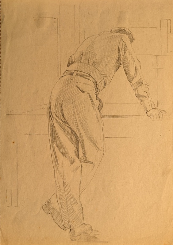 Portrait of Back of Military Man ; Burke, Thomas; 1941-1945; BIKGM.7343.60