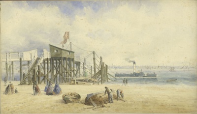 New Brighton Ferry Stage 1860; Herdman, W G; BIKGM.W62 & 149