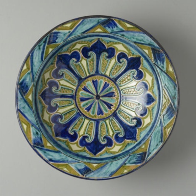 bowl; Della Robbia Pottery (active 1894-1906); BIKGM.2891