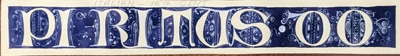 "PI RITUS OO" Italian 15th century lettering exercise; Richards, Albert; 1935-1939; BIKGM.7089