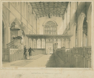 Interior of Astbury Church; Greenwood, C J; BIKGM.590