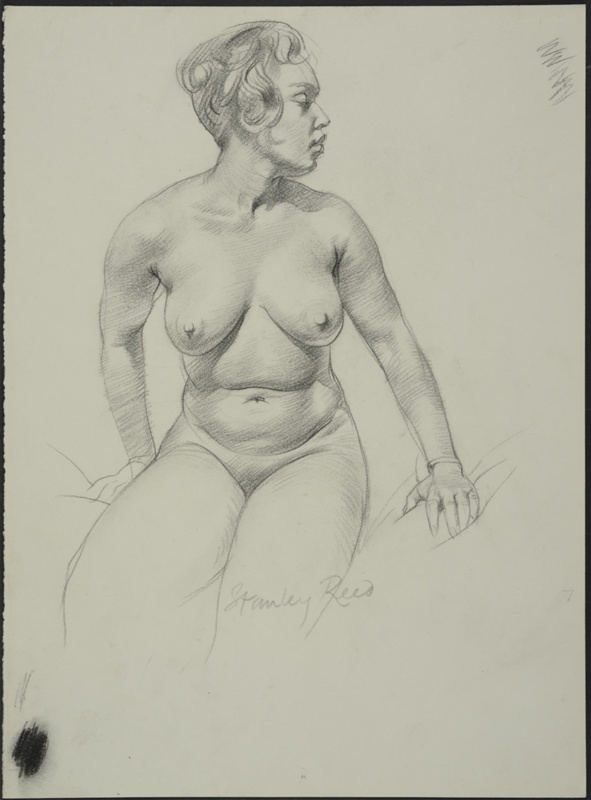 Study of Nude Woman Sitting; Reed, Stanley; BIKGM.5688.1