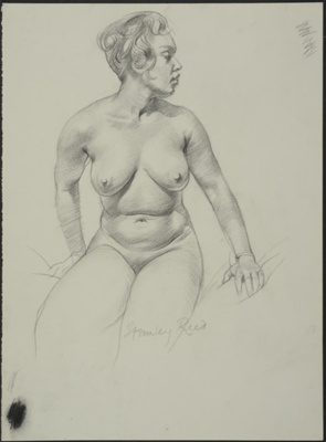 Study of Nude Woman Sitting; Reed, Stanley; BIKGM.5688.1